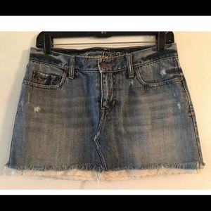 Abercrombie & Fitch Distressed Denim Skirt